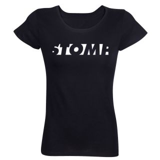 T-shirt Femme NOIR Logo Stomp