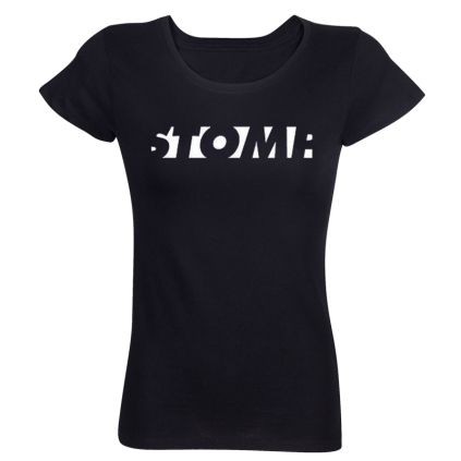 T-shirt Femme NOIR Logo Stomp